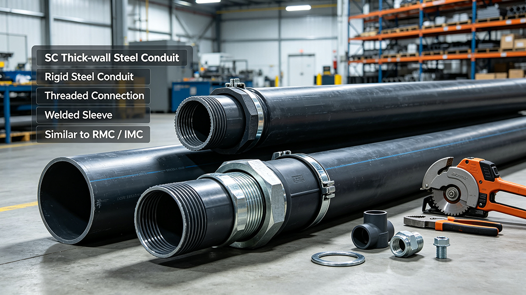 SC thick wall steel conduit thread weld fitting.png