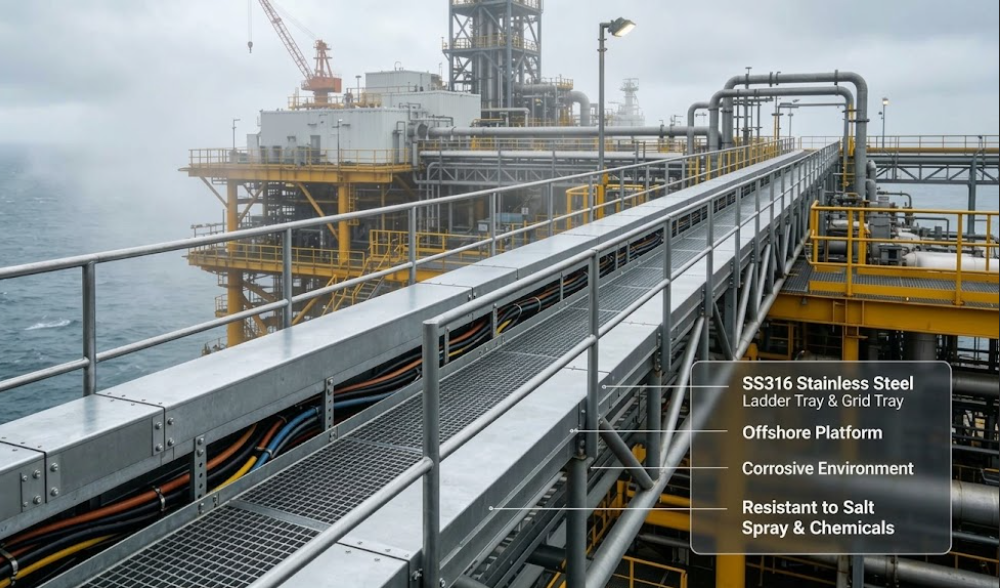 SS316 Cable Ladder Mesh Tray Offshore Oil field Corrosive Site.png