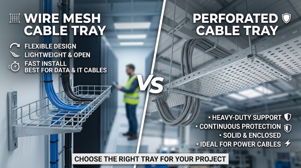 Wire Mesh Cable Tray vs Perforated Cable Tray: Which Is Right for Your Project?