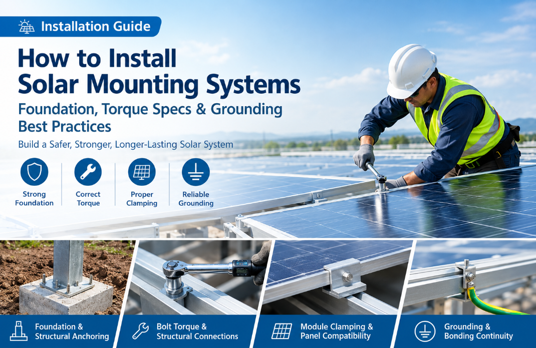 How to Install Solar Mounting Systems: Foundation, Torque Specs & Grounding Best Practices