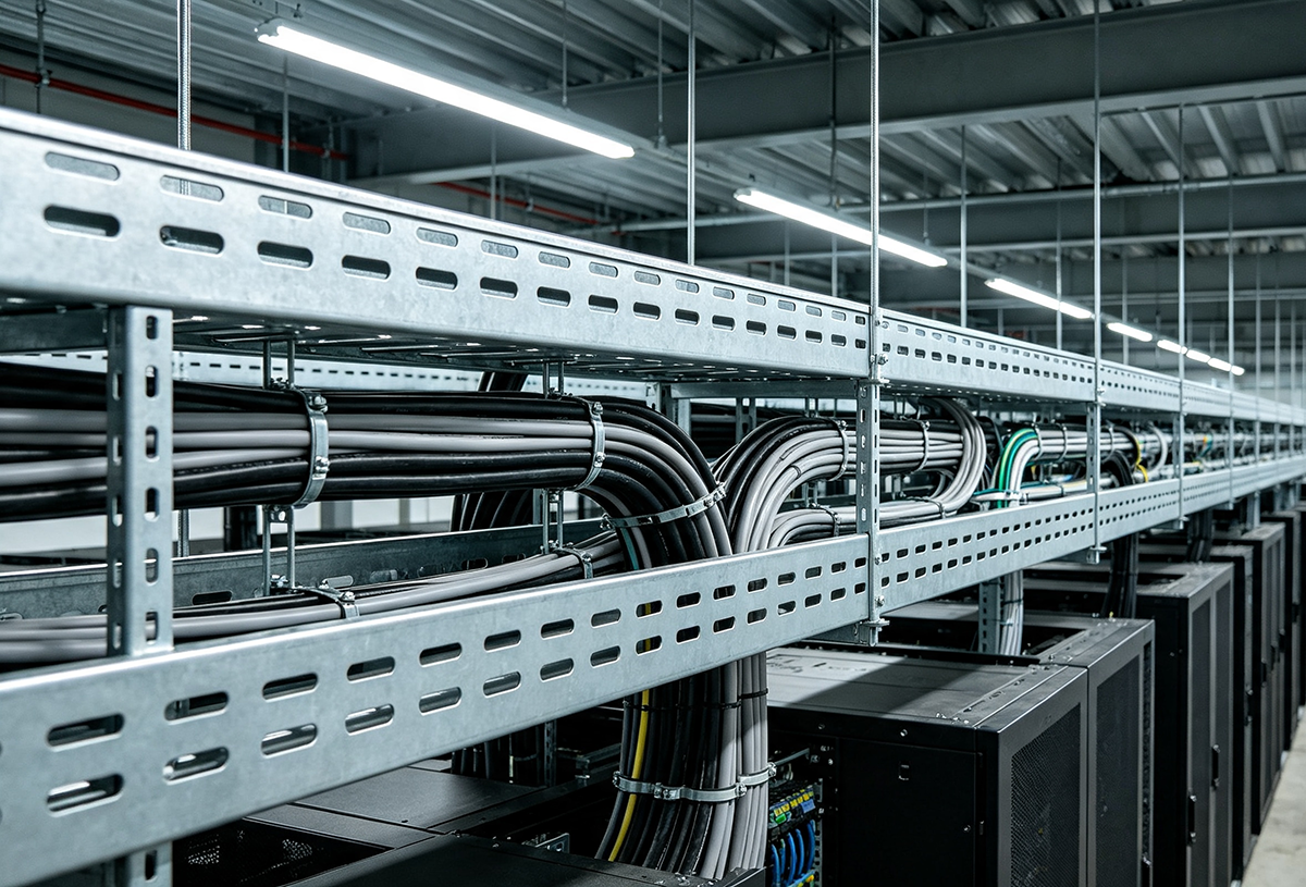 Perforated Cable Tray Installation for Cable Management