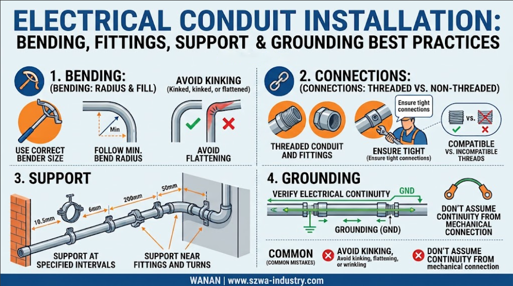 How to Install Electrical Conduit: Bending, Fittings & Grounding Best Practices