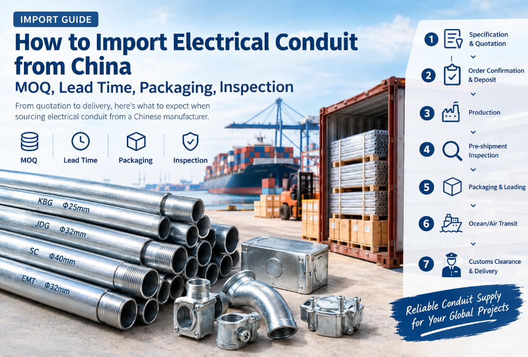 How To Import Electrical Conduit From China: MOQ, Lead Time, Packaging, Inspection