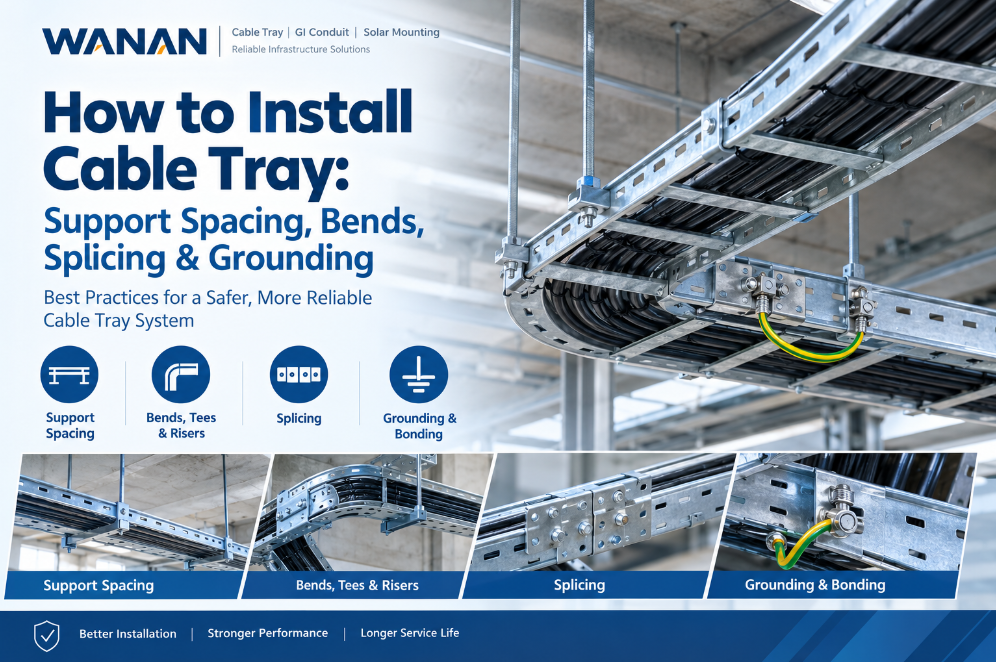 How to Install Cable Tray: Support Spacing, Bends, Splicing & Grounding Best Practices