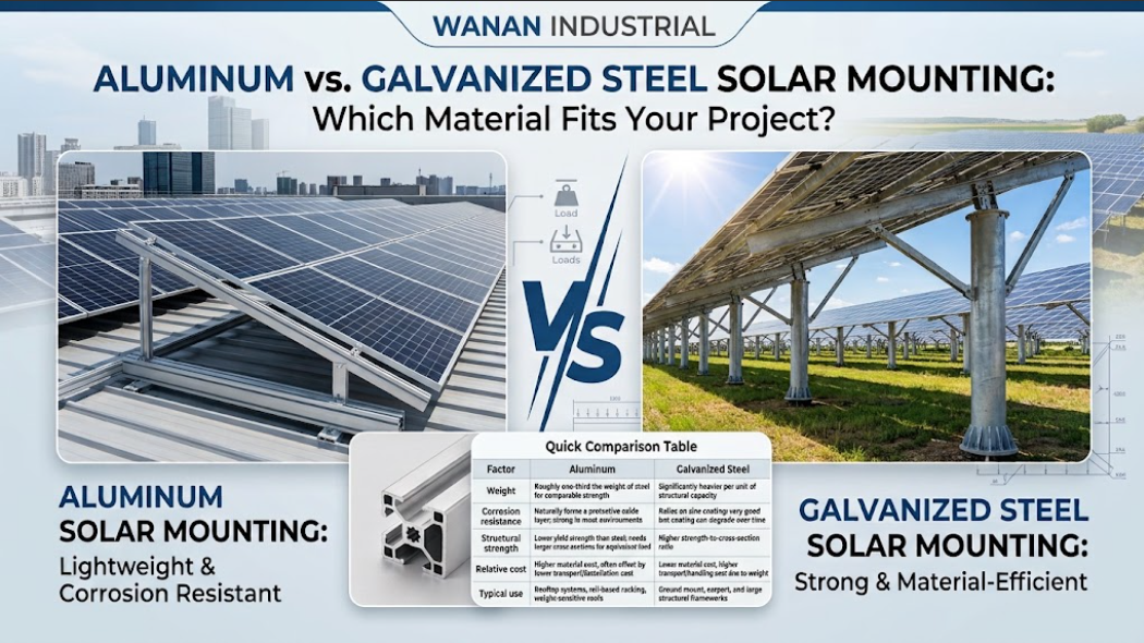 Aluminum vs Galvanized Steel Solar Mounting: Which Material Fits Your Project?