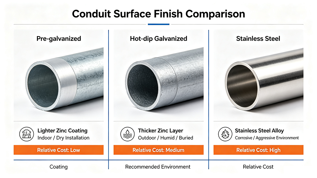 pre-galvanized-hdg-stainless-steel-conduit-finish-comparison.png