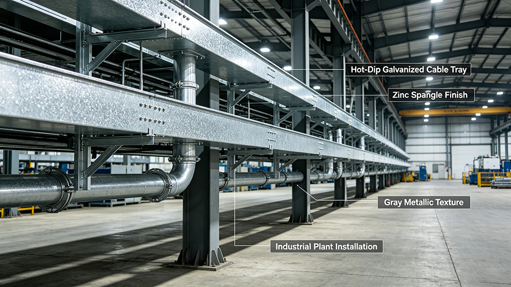 Hot Dip Galvanized Cable Ladder Industrial Plant Outdoor.png